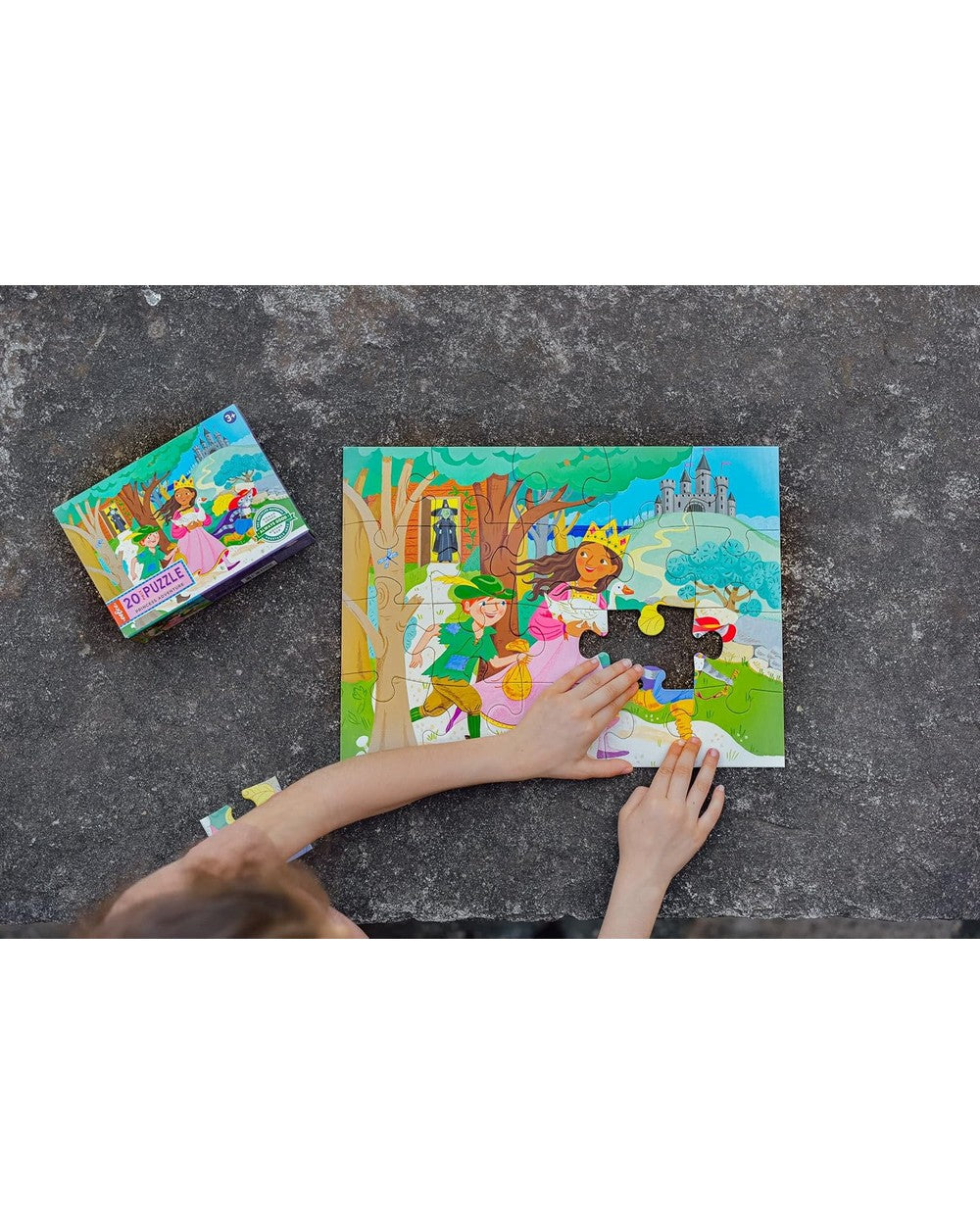 eeBoo Princess Adventure 20-Piece Big Puzzle – Fun and Educational Puzzle for Kids, Colorful Princess-Themed Designs