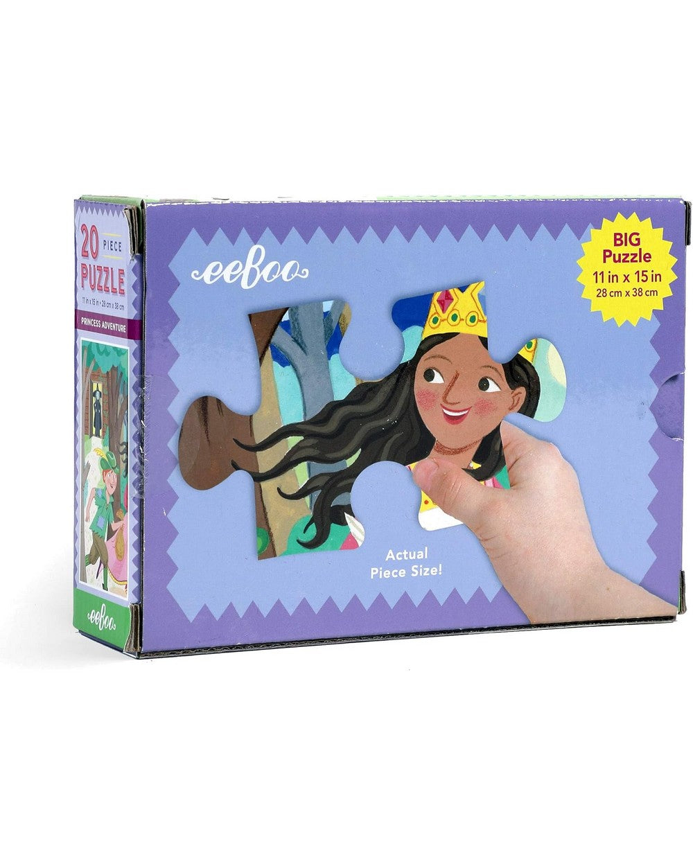 eeBoo Princess Adventure 20-Piece Big Puzzle – Fun and Educational Puzzle for Kids, Colorful Princess-Themed Designs