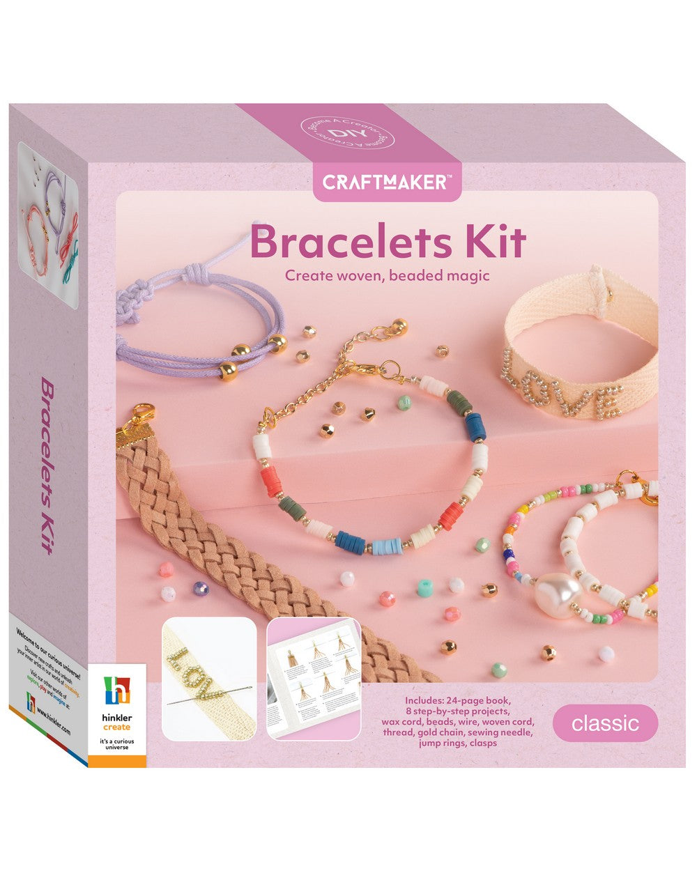 Hinkler Craft Maker Bracelets Kit, DIY Jewelry Set, Creative Crafting, Fun Bracelet Making, Kids Art Supplies