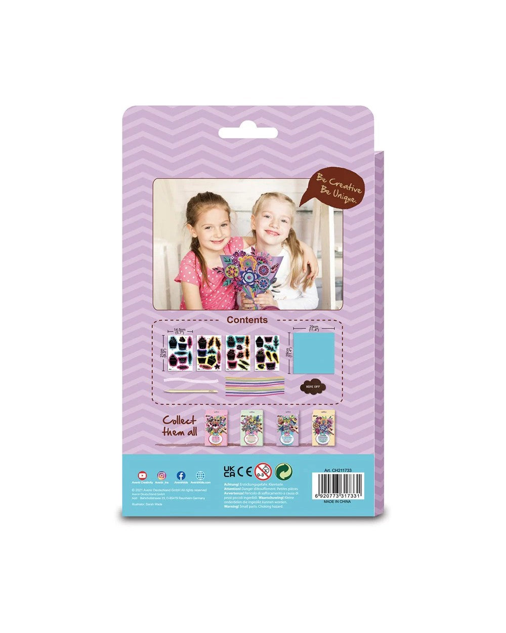 Avenir Scratch Art Bouquet - Cupcake Design, Handmade Paper Craft, Unique Art Piece, Gift Idea