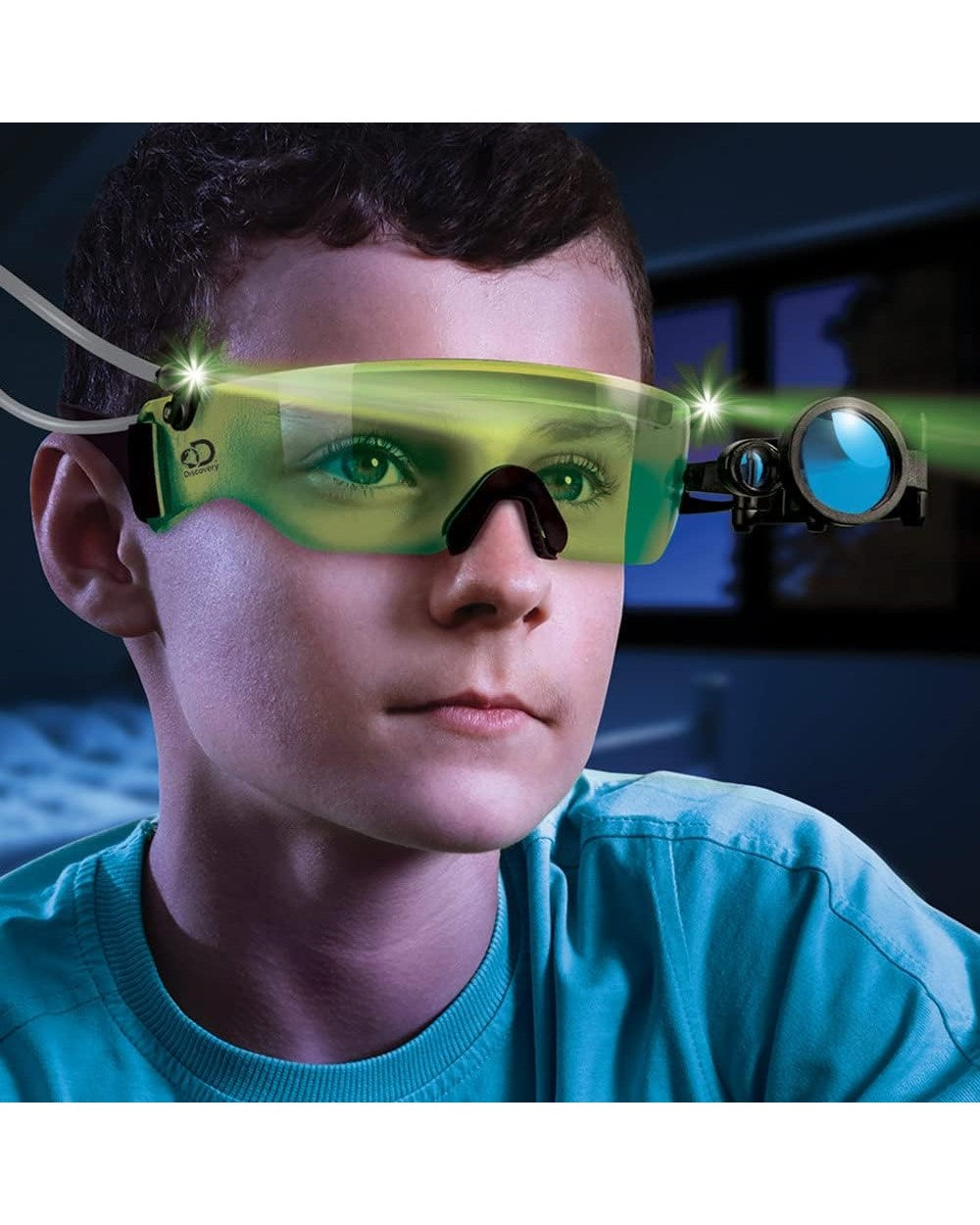 Discovery Toy Spy Goggles Night Vision - Interactive Spy Gear, Two Green Lights with On/Off Control, Secret Agent Fun, Outdoor Adventure Toy