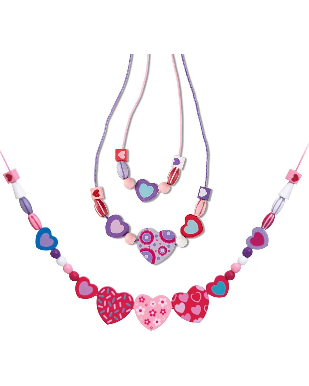 Melissa & Doug Sweet Hearts Bead Set, DIY Jewelry Kit, Creative Beading Activity, Fun Craft for Kids, Art Supplies