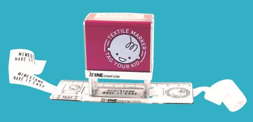 Mine Stamp Centering Ruler with 2 Meter Iron-On Tape - Precision Ruler, Crafting Tools, Easy Alignment, Multi-Purpose, Eco-Friendly
