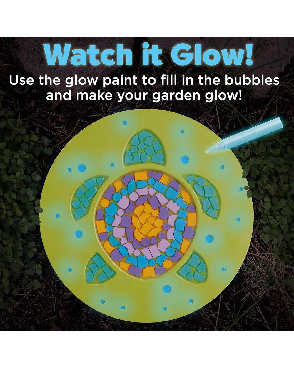 Creativity for Kids Turtle Garden Stone – DIY Craft Kit for Kids, Paint and Decorate a Turtle-Themed Garden Stone, Outdoor Decor