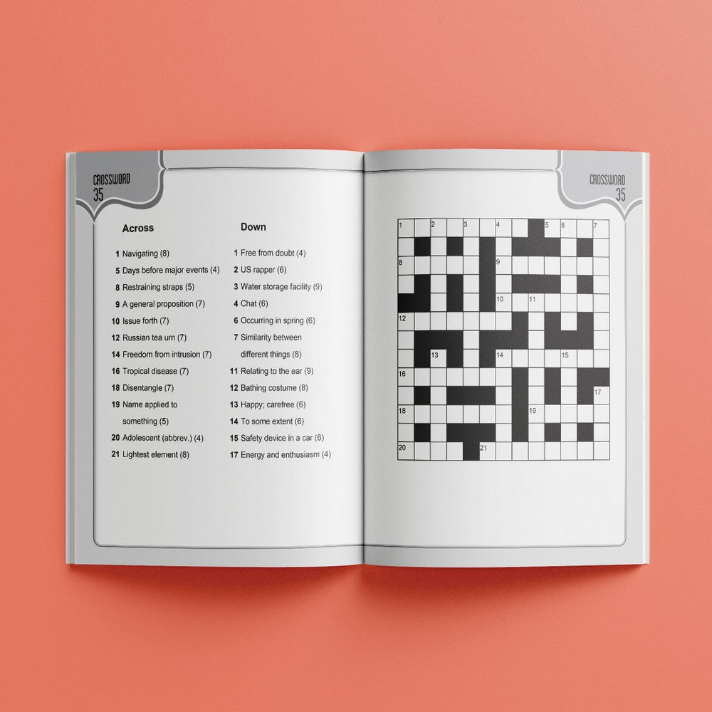 Hinkler Large Print Puzzles – Crosswords Edition, Easy-to-Read Crossword Puzzle Book for Adults, Includes Challenging Puzzles and Solutions