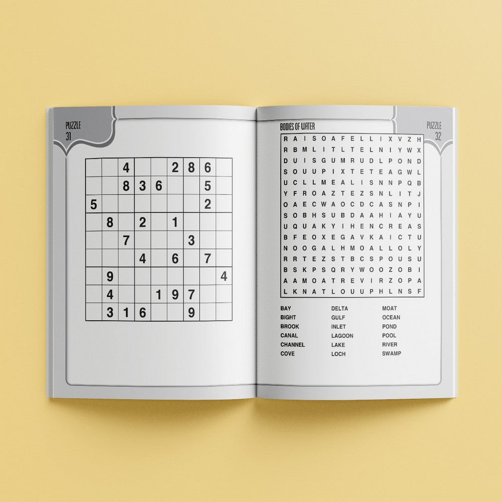 Hinkler Large Print Puzzles – Mixed Puzzles Edition, Includes a Variety of Puzzles (Crosswords, Word Search, Sudoku), Fun and Stimulating Brain Exercise