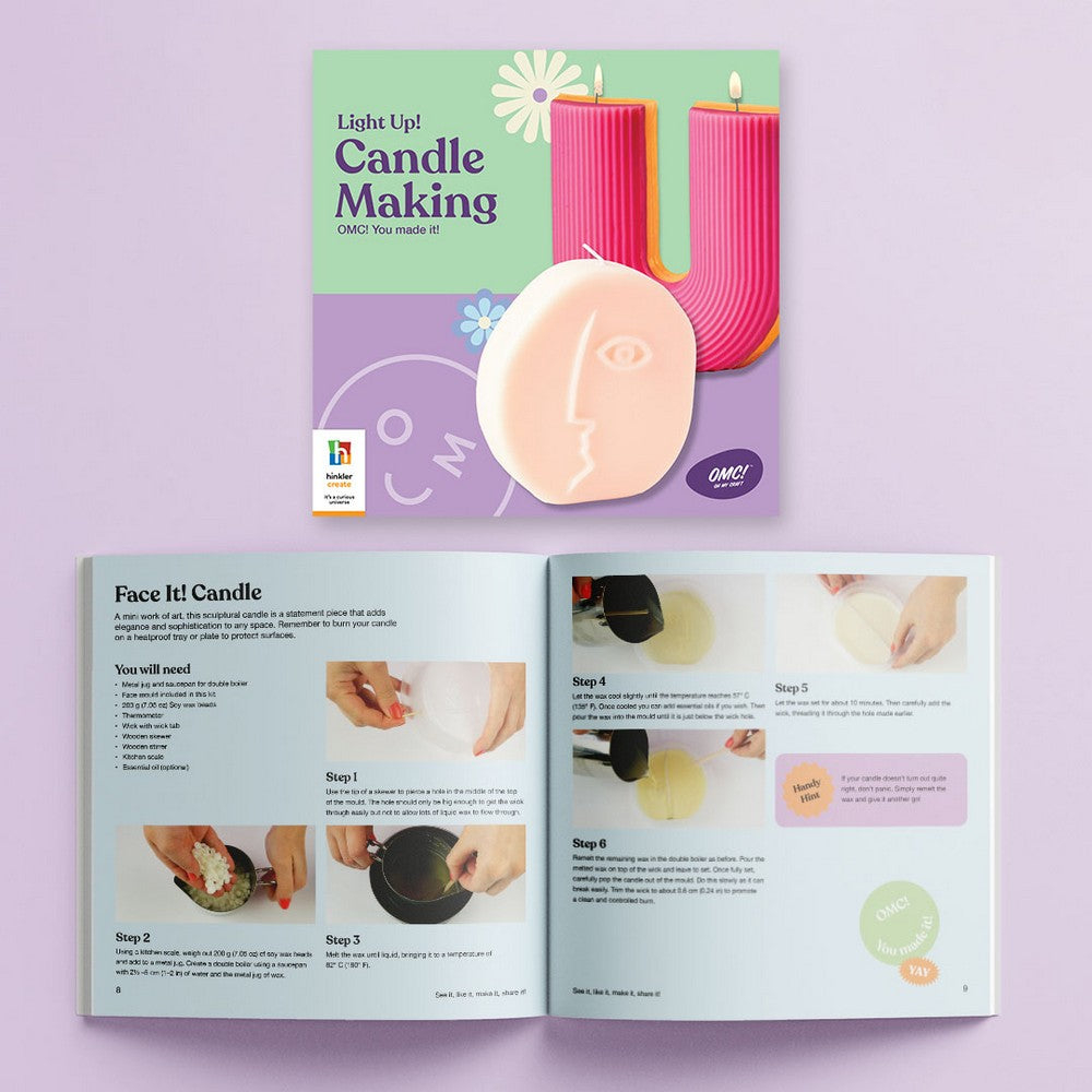 Hinkler OMC! Candle Making Kit – DIY Wax, Molds, and Fragrances for Homemade Scented Candles, Craft Set for Beginners