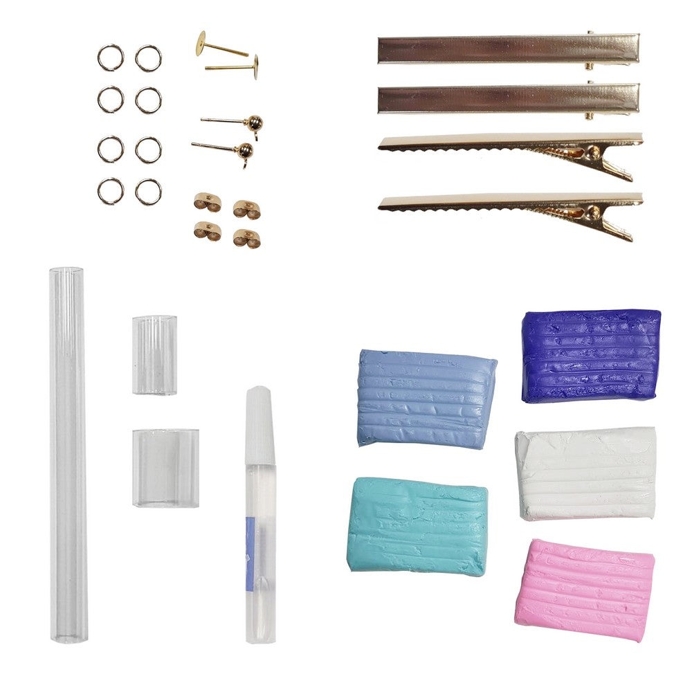 Hinkler OMC Polymer Clay Jewellery Kit – DIY Craft Set for Earrings, Necklaces, Bracelets, Includes Clay, Tools, and Accessories