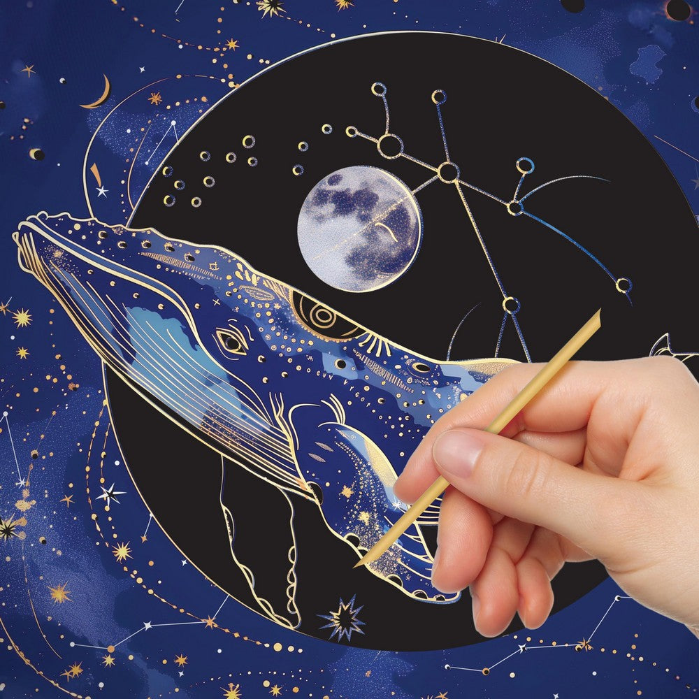 Hinkler Picture Etch Midnight Creatures – DIY Etching Art Kit, Create Stunning Animal Designs, Perfect for Craft Lovers