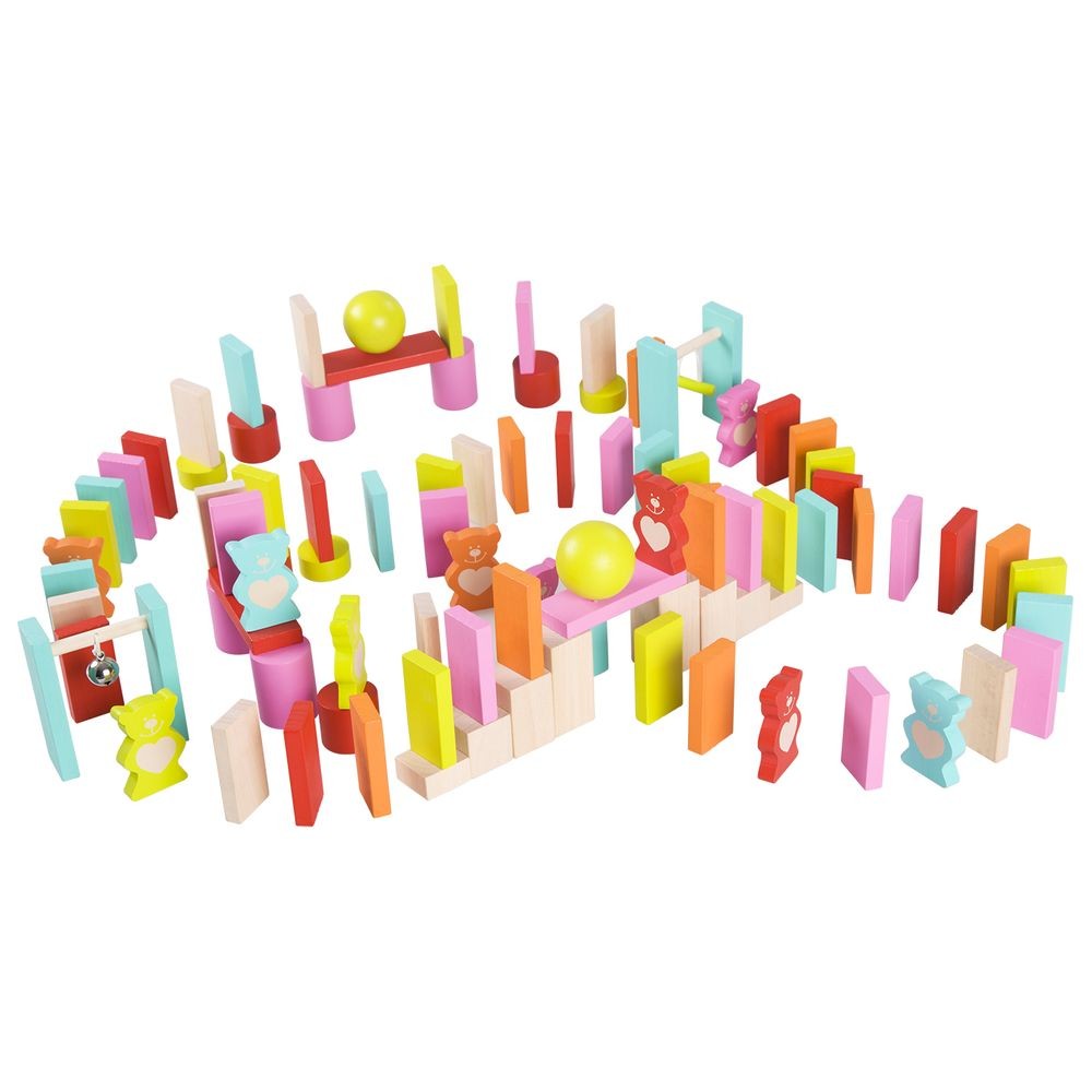 Classic World Bear's Dominoes - Wooden Domino Set, Educational Toy for Kids, Toddler Dominoes, Fine Motor Skills Development