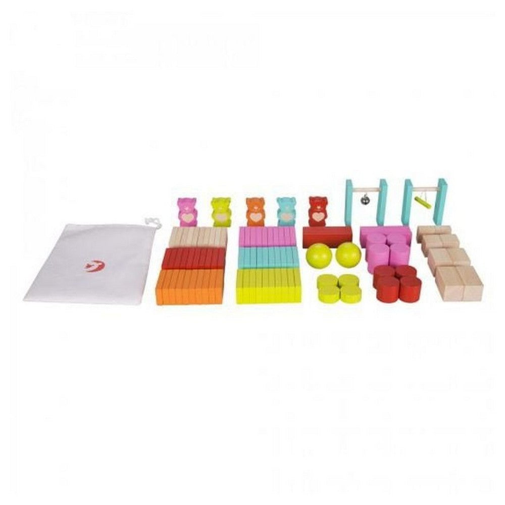 Classic World Bear's Dominoes - Wooden Domino Set, Educational Toy for Kids, Toddler Dominoes, Fine Motor Skills Development