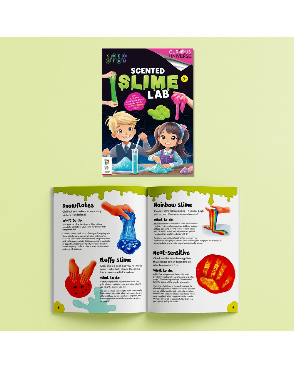 "Hinkler Curious Universe Scented Slime Creation Lab - DIY Slime Making Kit, Fun Sensory Activity, Educational STEM Project, Creative Play for Kids