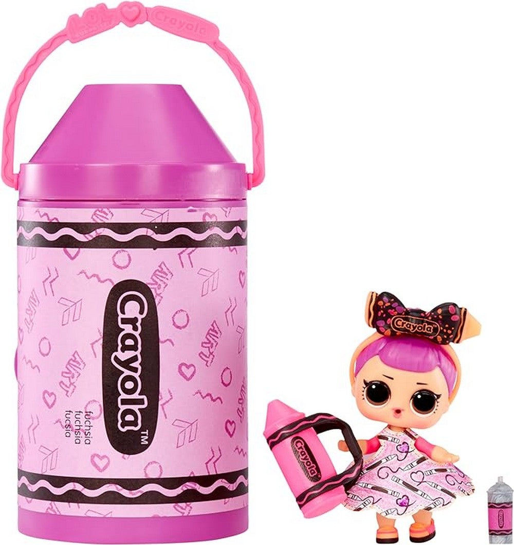 Crayola LOL Color Me Studio with 4 Crayons, Dolls, Paper Dresses for Kids, Art Studio Playset in Crayon Capsule Packaging