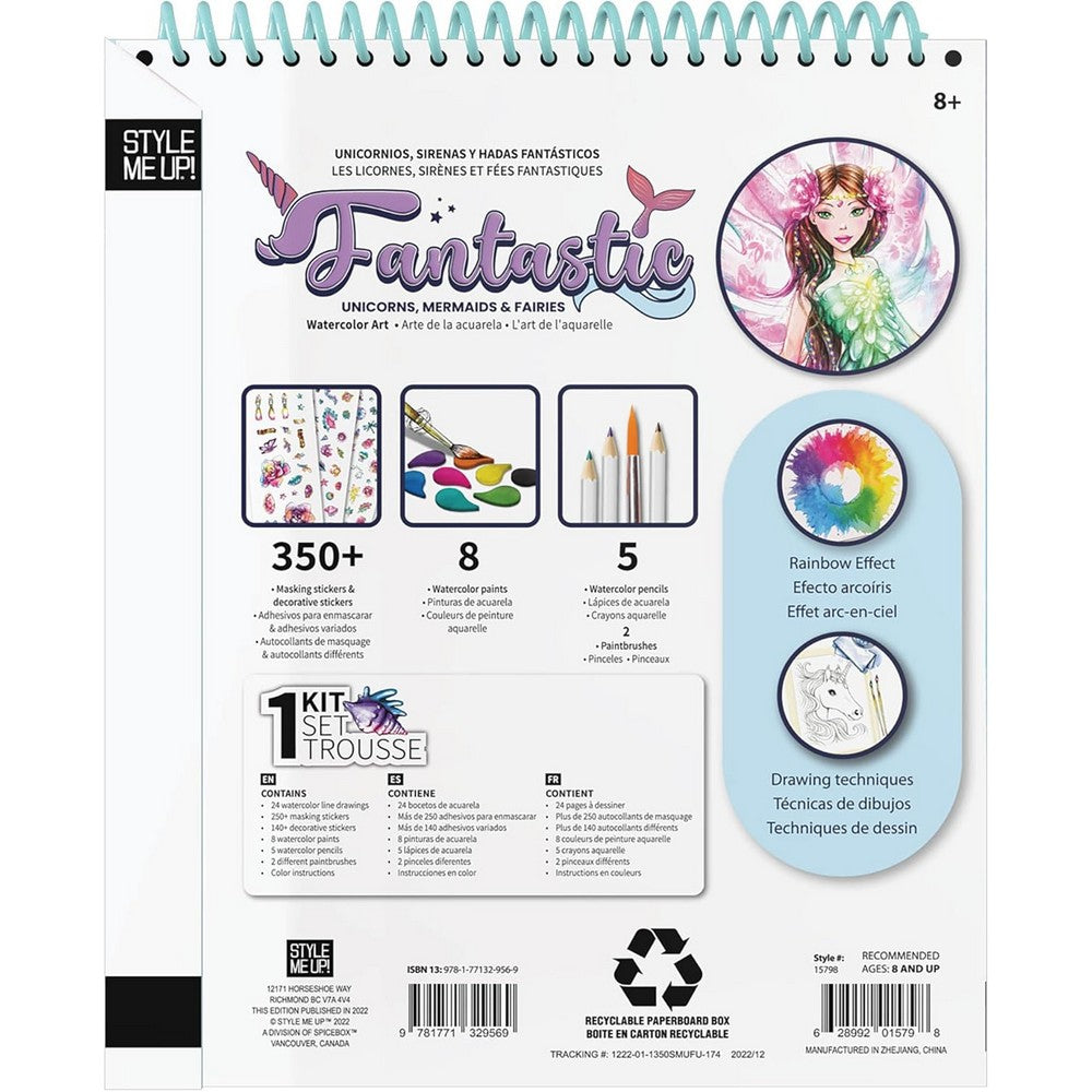 SpiceBox Fantastic Unicorns, Mermaids & Fairies – Kids Creative Fantasy Art & Craft Kit