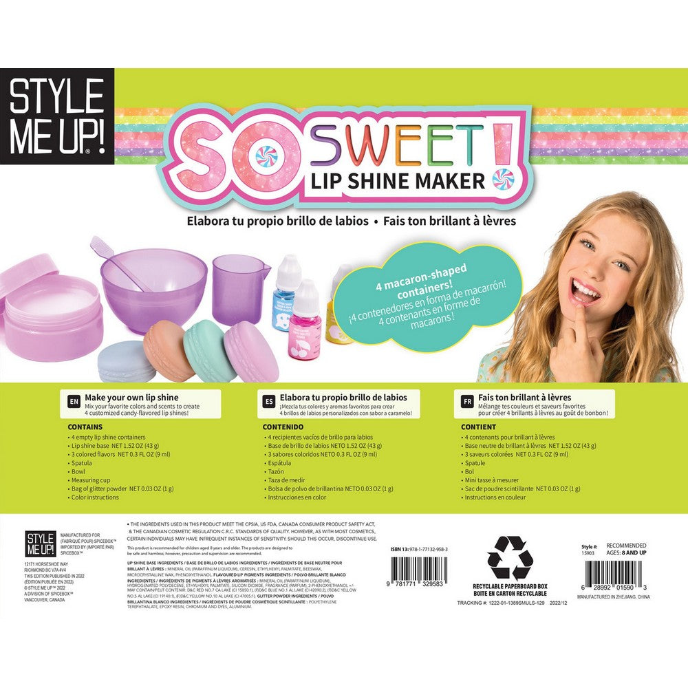 SpiceBox So Sweet Lip Shine Maker – Kids Creative DIY Lip Gloss Beauty Kit