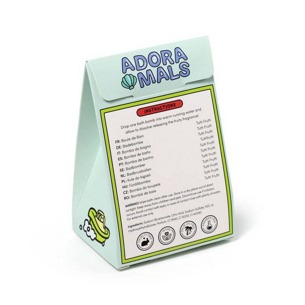 Puckator Adoramals Wild Bath Bomb Gift Box – Animal-Themed Scented Bath Fizzy for Kids & Adults, Assorted - 1 Piece