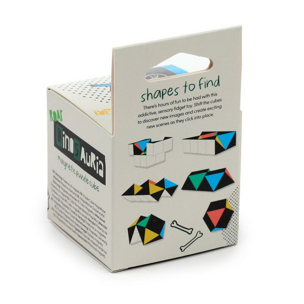 Puckator Dinosauria Puzzle Cube Toy – 3D Dinosaur Brain Teaser for Kids & Adults