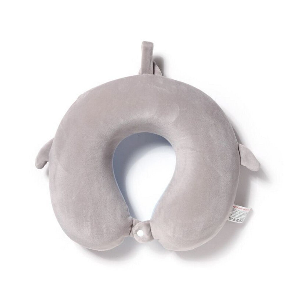 Puckator Relaxeazzz Archie the Shark Adoramals Plush Memory Foam Travel Pillow – Soft Neck Support for Kids & Adults