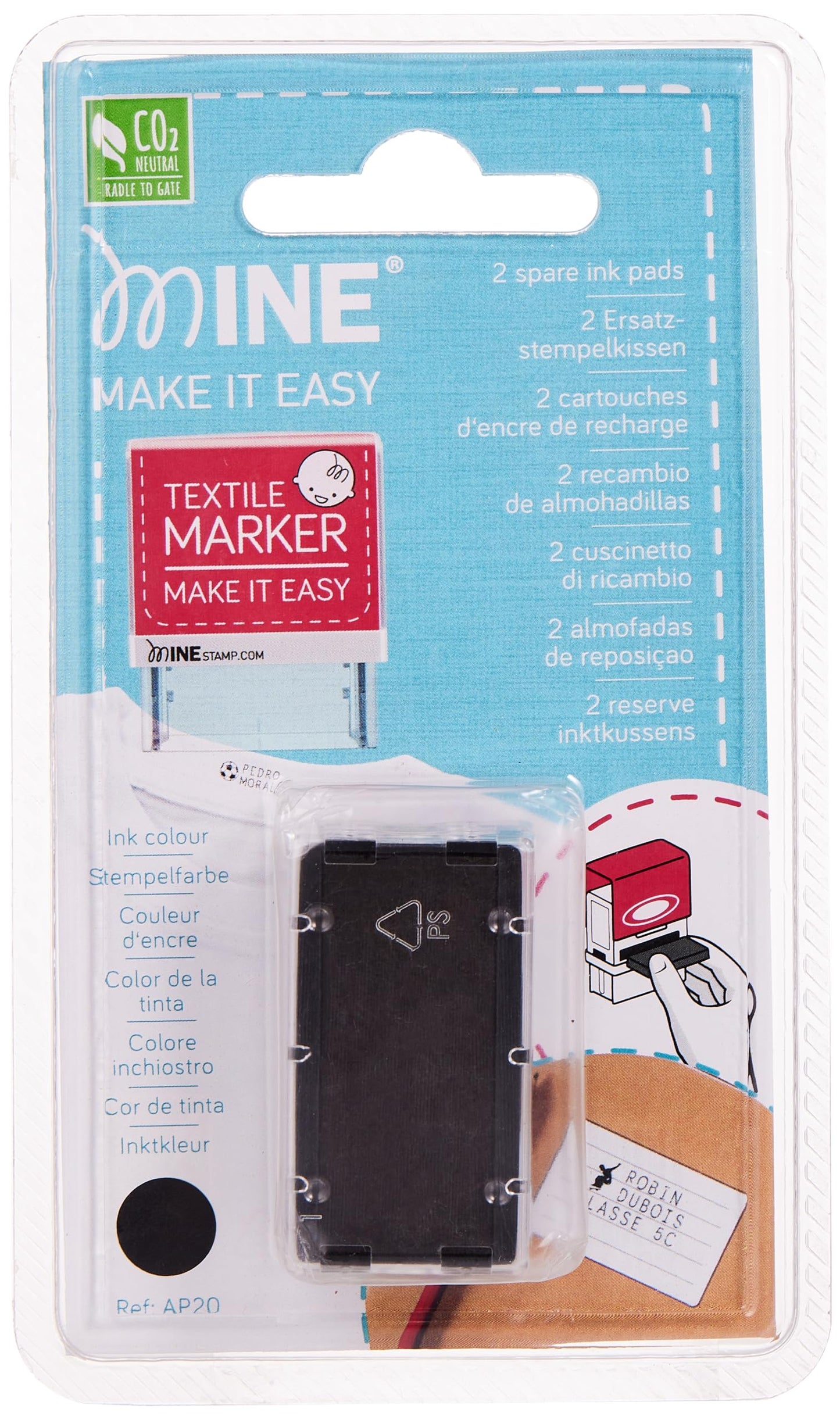Mine Stamp Ink Pads - Refillable, Non-Toxic Ink, Quick-Drying, Long-Lasting, Compatible with Stamps, Eco-Friendly