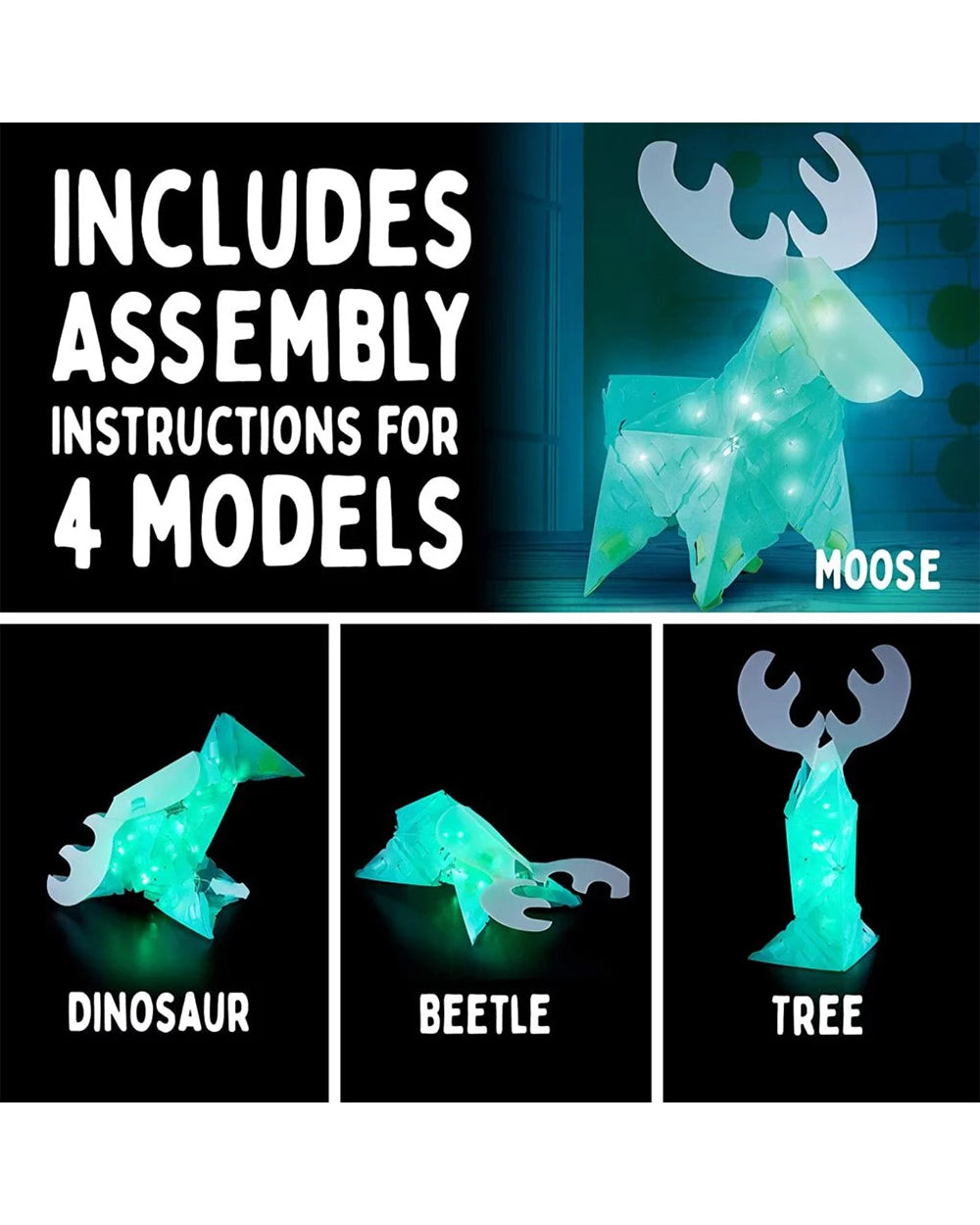 Thames & Kosmos Creatto Moose Light Up Crafting Puzzle Kit