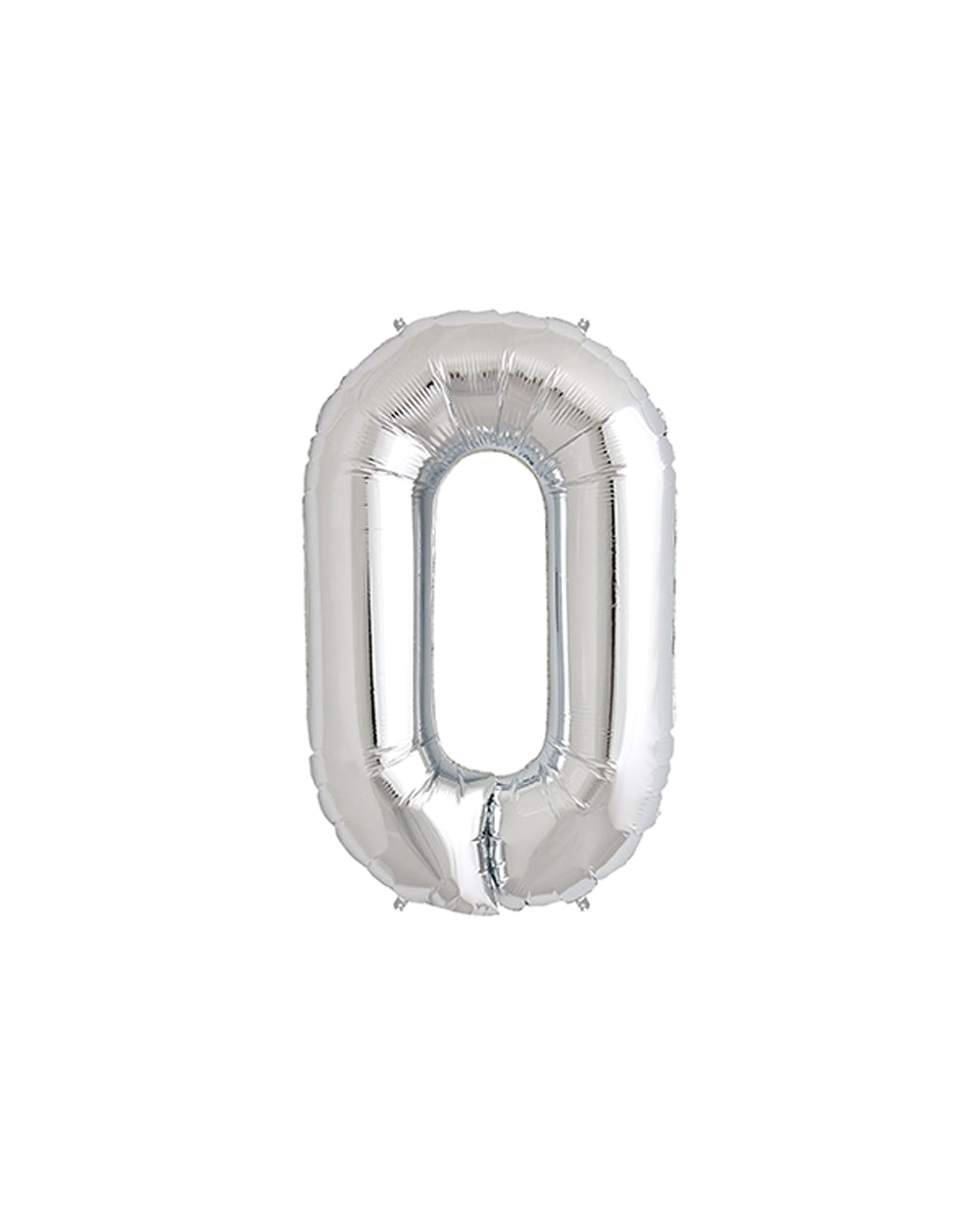 Ballunar Number 0 Silver Foil Balloon 65cm, Silver Number Balloon, Foil Balloon, New Born Birthday Balloon, Party Decoration