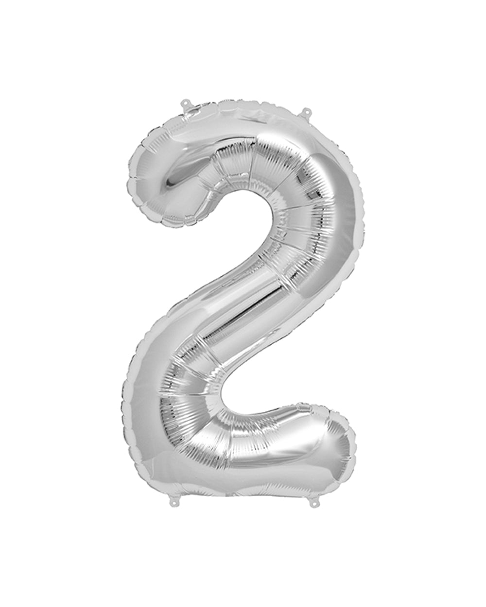 Ballunar Number 2 Silver Foil Balloon 65cm, Silver Number Balloon, Foil Balloon, Birthday Balloon, Party Decoration, Celebration Balloon