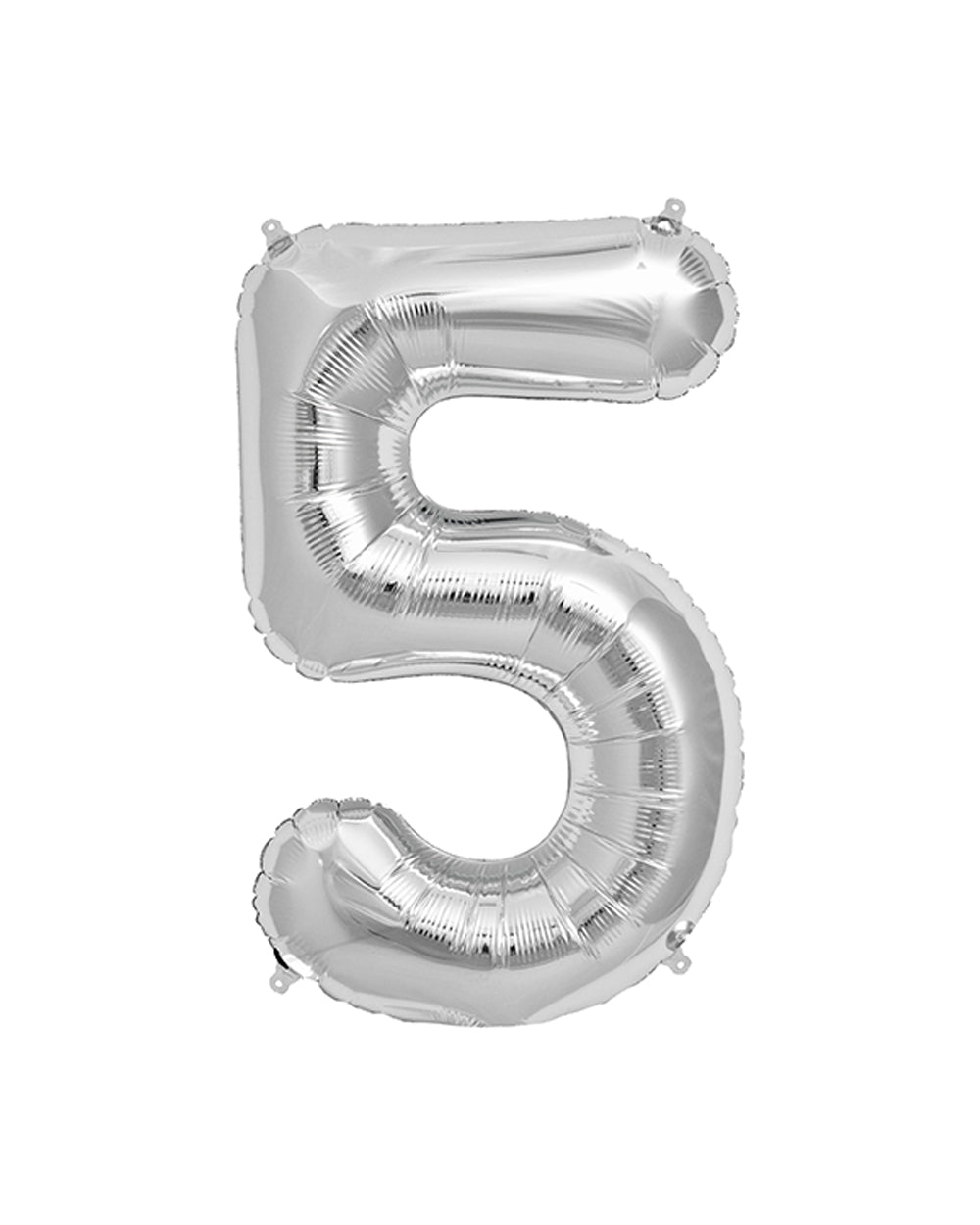 Ballunar Number 5 Silver Foil Balloon 65cm, Silver Number Balloon, Foil Balloon, Birthday Balloon, Party Decoration