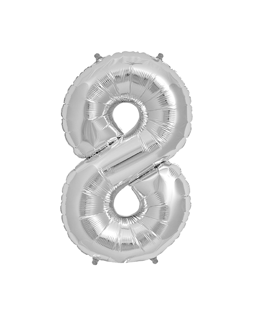 Ballunar Number 8 Silver Foil Balloon 65cm, Silver Number Balloon, Foil Balloon, Birthday Balloon, Party Decoration, Celebration Balloon