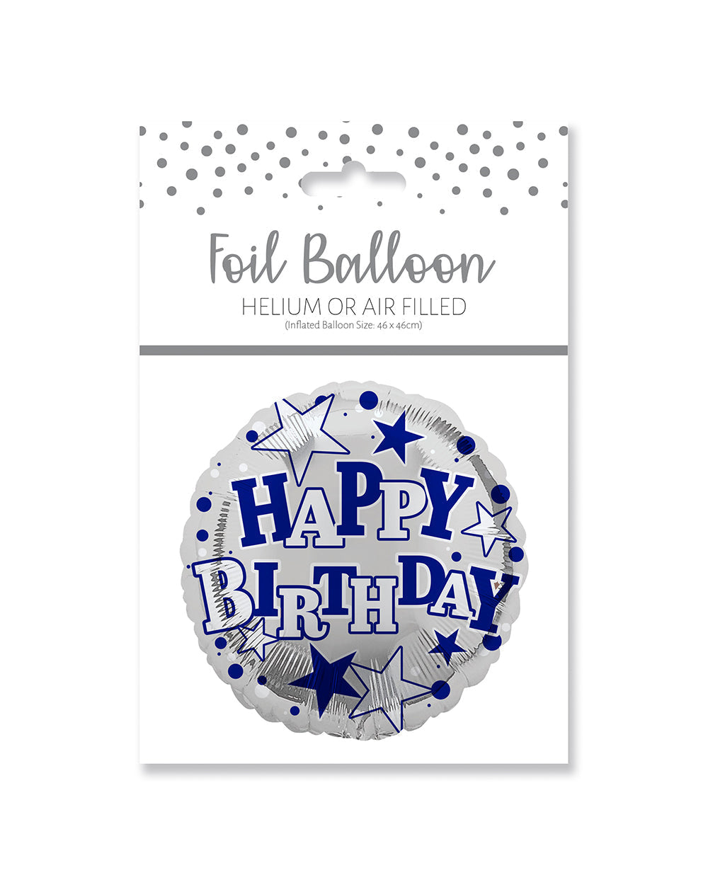 Ballunar Happy Birthday Male Foil Balloon 45.7cm, Birthday Balloon, Foil Balloon, Men's Birthday Balloon, Party Decoration