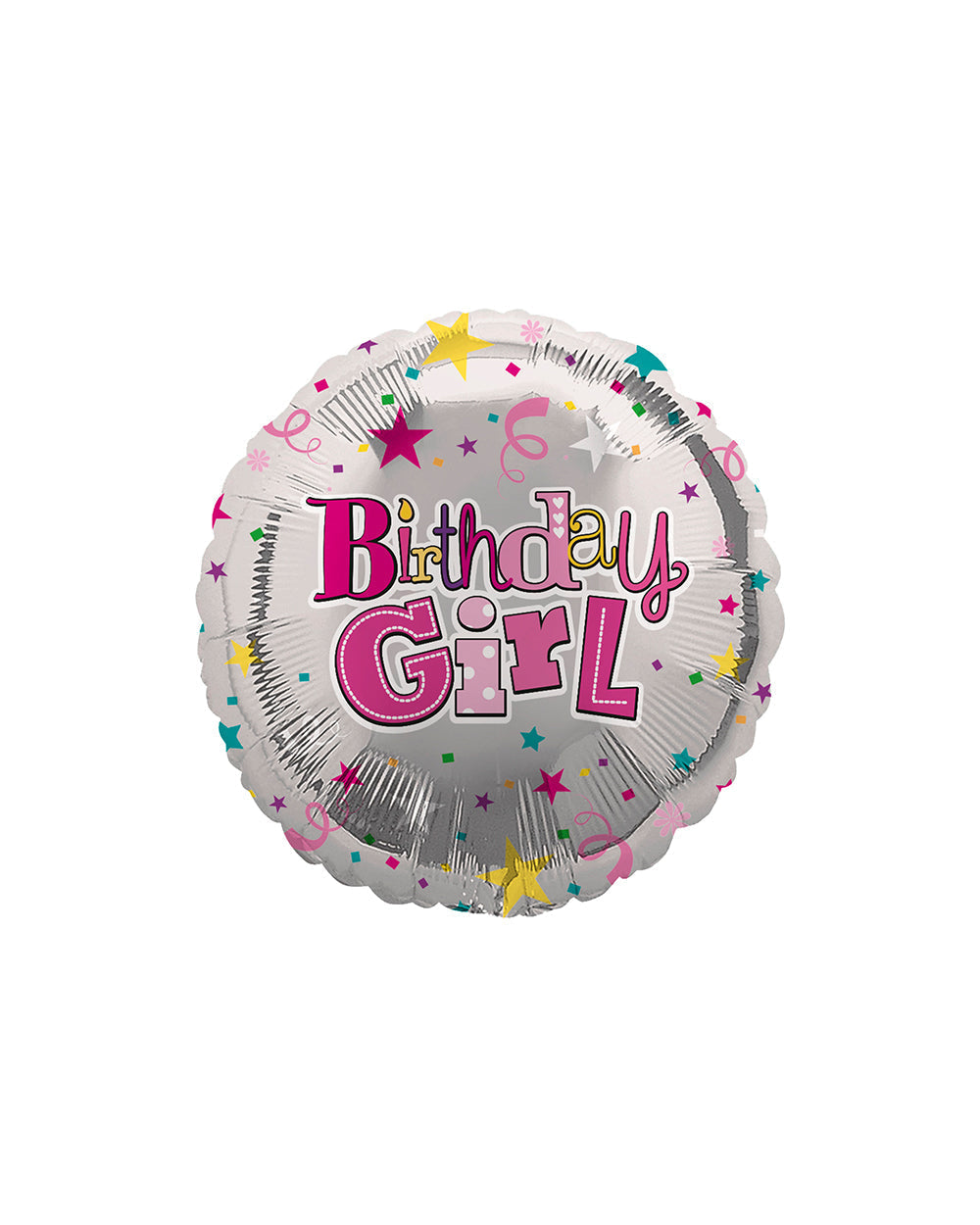 Ballunar Birthday Girl Foil Balloon 45.7cm, Birthday Balloon, Foil Balloon, Girl's Birthday Balloon, Party Decoration, Celebration Balloon