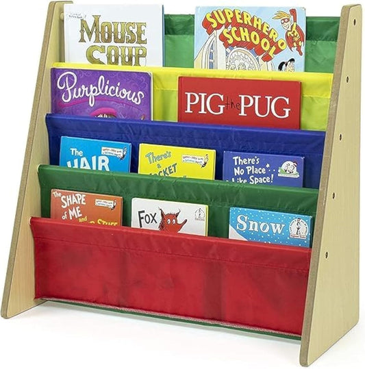 Homesmiths Book Rack - Beech Melamine Bookshelf for Home Office & Living Room, Space-Saving Bookshelf, Book Display Shelf