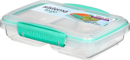 Sistema Small Split Container, Durable, Food Storage, Eco-Friendly, Portion Control, Microwave Safe 350ml Assorted Colors, 1 Piece