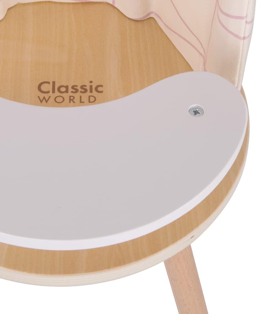 Classic World Modern Wooden High Chair, it’s an adjustable high chair for babies and toddlers, nursery furniture