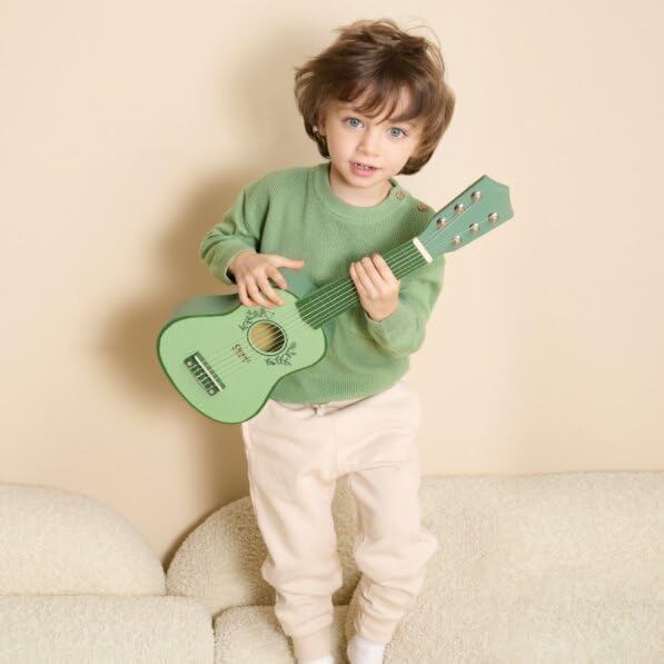 Classic World Mini Musician: Wooden Vintage Toy Guitar it’s a toddler musical instrument toy pen_spark