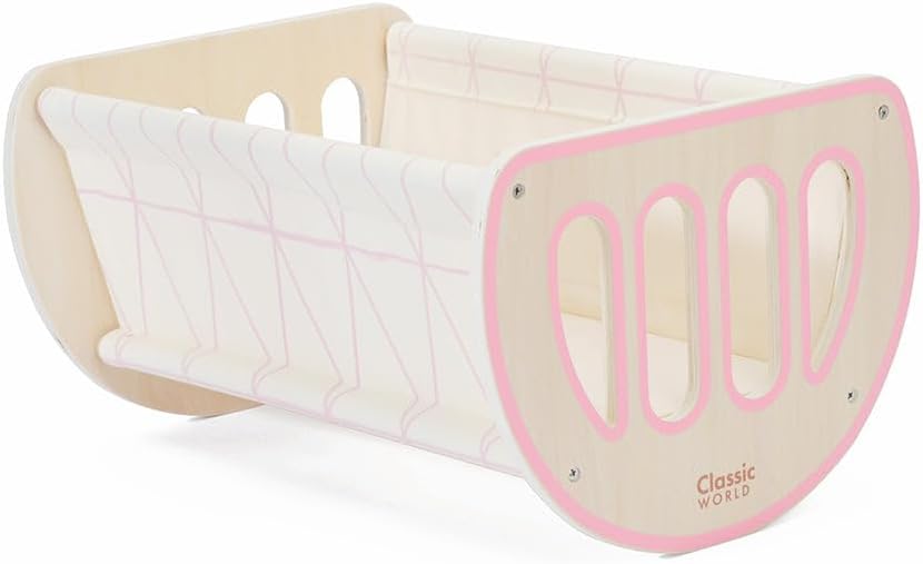 Classic World Modern 2-in-1 Cradle Doll Bed for Baby Doll Baby Doll Cradle Care Doll Baby Bed Educational Toy (CL50547)