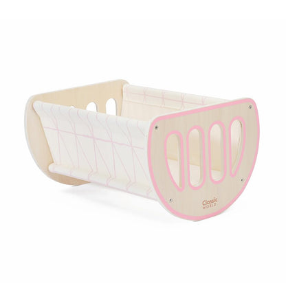 Classic World Modern 2-in-1 Cradle Doll Bed for Baby Doll Baby Doll Cradle Care Doll Baby Bed Educational Toy (CL50547)