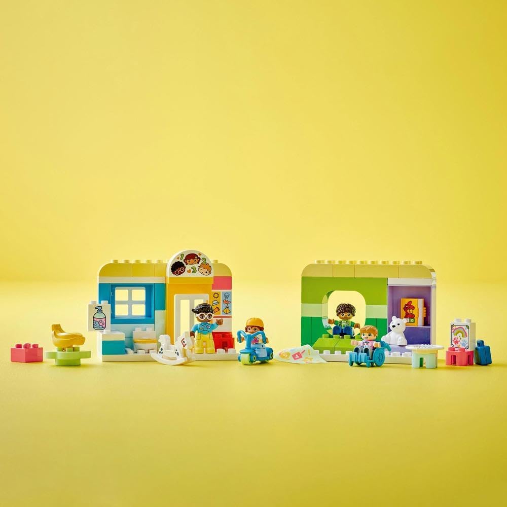 LEGO 10992 DUPLO Town Life At The Day Nursery, Educational Toy for 2+ Year Old Toddlers, Learning Set with Building Bricks and 4 Figures incl. Preschool Teacher