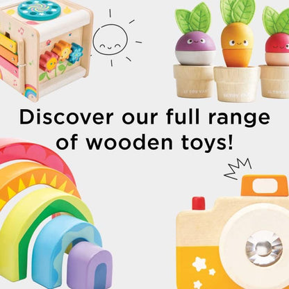 Le Toy Van - Petilou Wooden Educational Multi-Sensory Wooden Activity Walker For Toddlers And Babies | Suitable For A Boy Or Girl 1 Year Old +