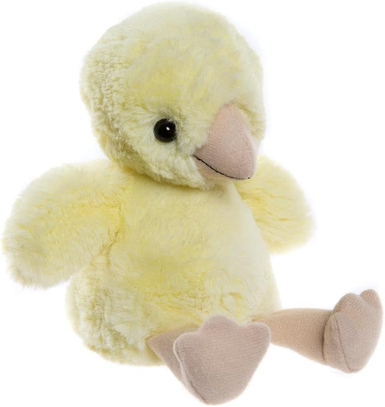 Bear & Me Chucky Egg Chick Teddy Bear Yellow Soft Plush Animal Cute Toy Stuffed Chicken - 8 Inches Tall