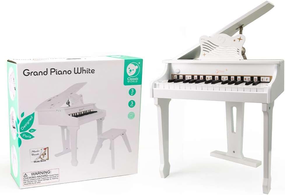 Classic World Grand Piano Toy, White