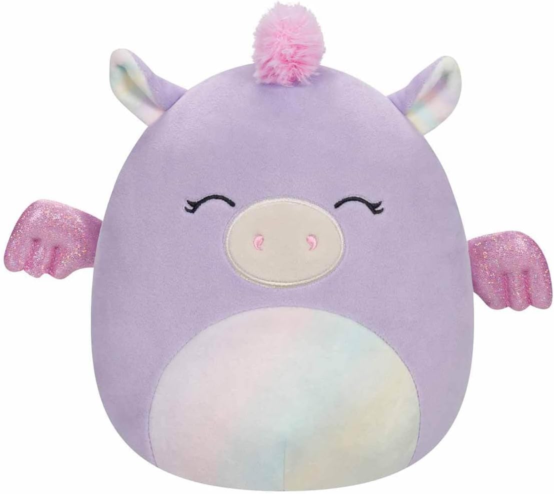 7.5 inch Rei Pink and Purple Pegasus Officially Licensed Kellytoy Plush Toy Colorful Soft Gift for Kids Girls & Boys Washable Squishy Stuff Toy Multicolor All Age