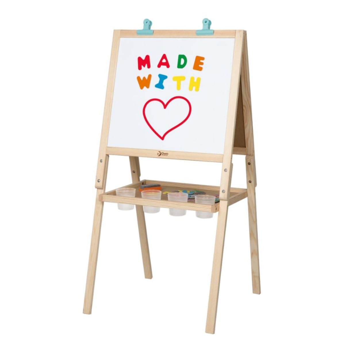 classic world 5 in 1 blackboard, educational toys for toddlers, art easel for kids