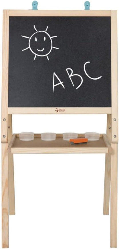 classic world 5 in 1 blackboard, educational toys for toddlers, art easel for kids