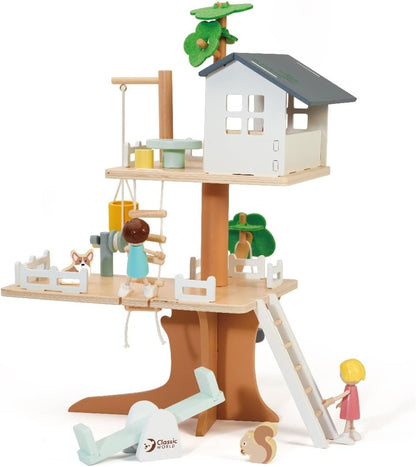 Classic World Tree House | Wooden Tree House Set for Kids | Wooden Play Tree House for Girls and Boys 3 years + | Encourages Imaginative Play and Fine Motor Skills