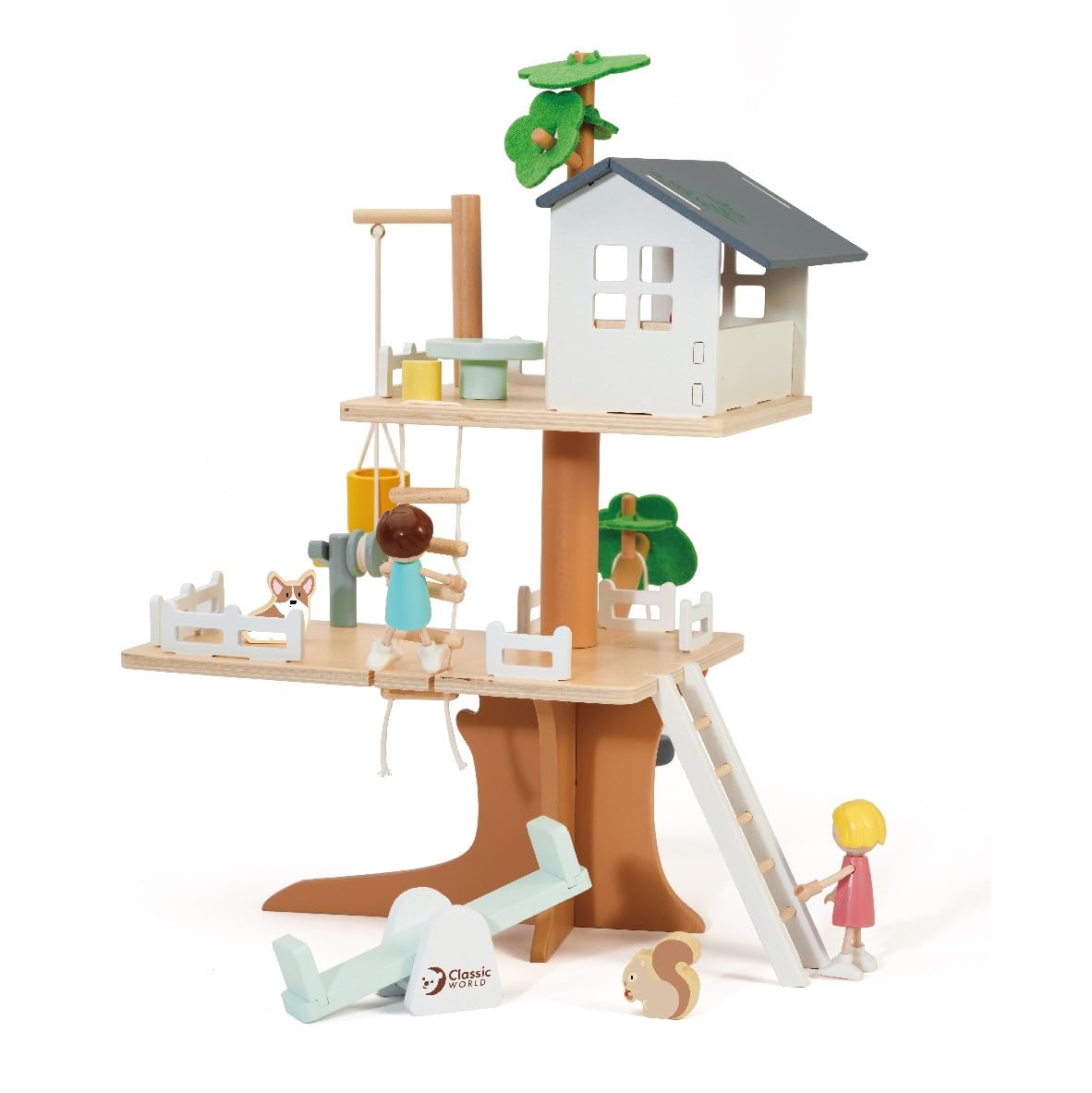 Classic World Tree House | Wooden Tree House Set for Kids | Wooden Play Tree House for Girls and Boys 3 years + | Encourages Imaginative Play and Fine Motor Skills