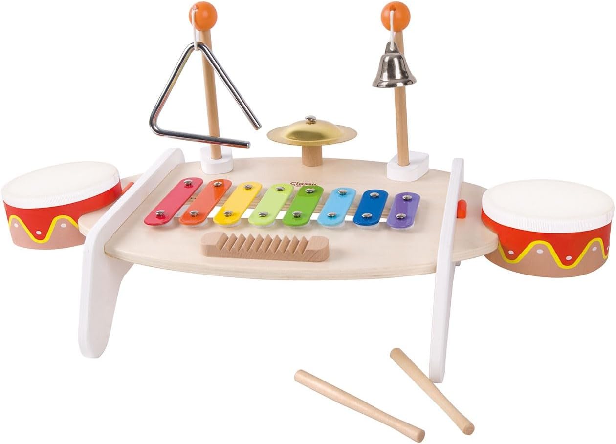 Classic World 40529 Wood Toys Music Table, White