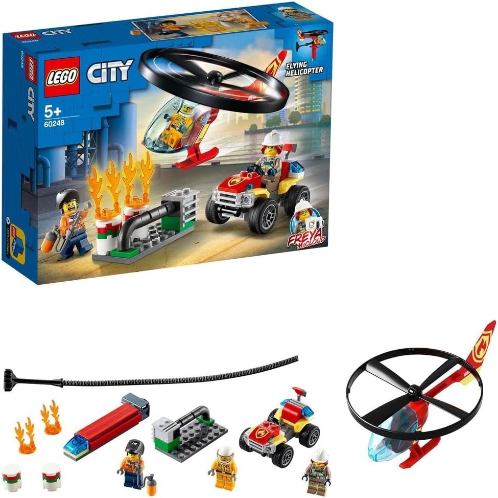 LEGO City Fire Helicopter Response 60248 Building Set (93 Pieces)