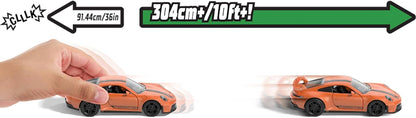 Hot Wheels Pull-Back Speeders Toy Car in 1:43 Scale, Pull Car Backward & Release to Race