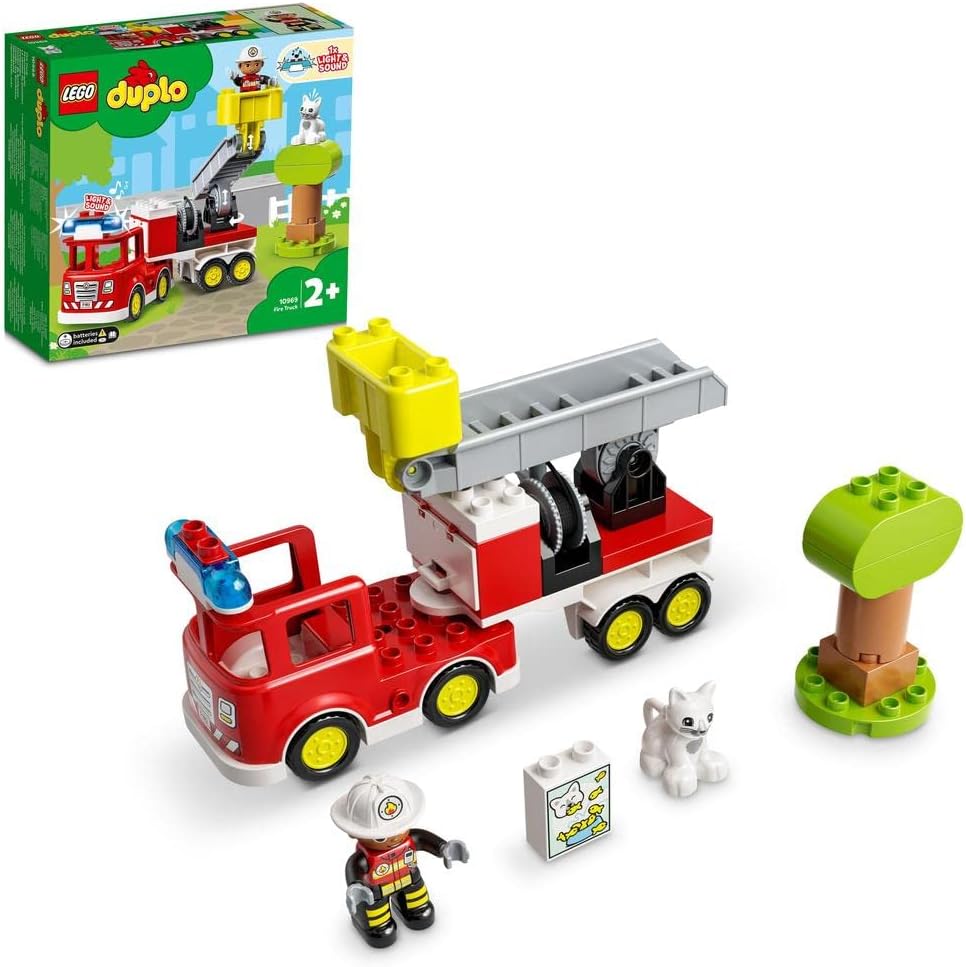 LEGO DUPLO Rescue Fire Engine 10969 Learning and Education Toys Set; Building Blocks Toy for Toddlers (21 Pieces)