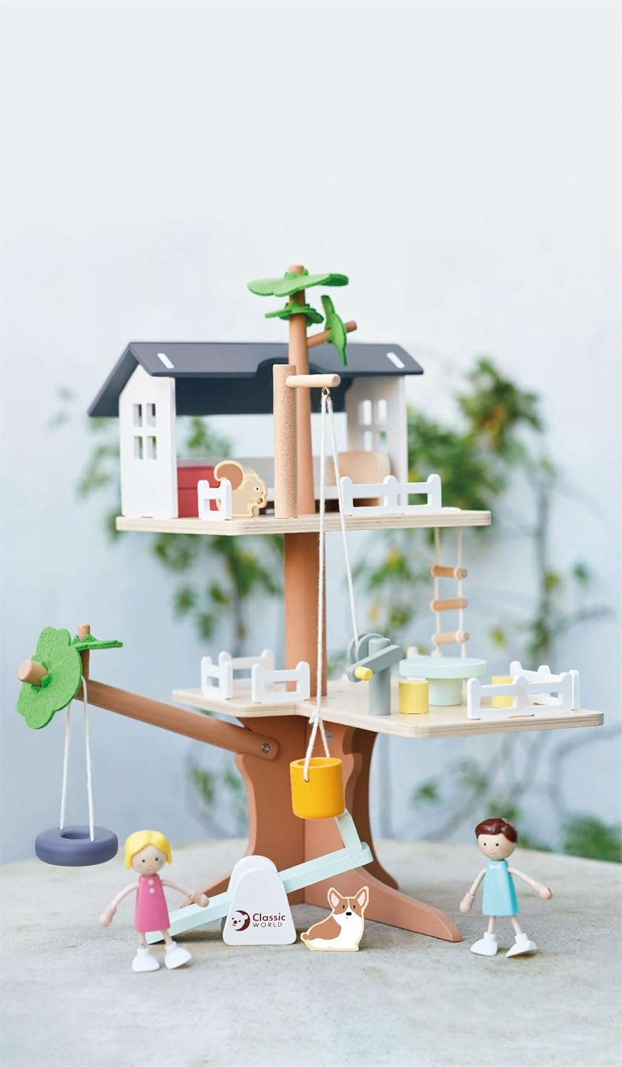 Classic World Tree House | Wooden Tree House Set for Kids | Wooden Play Tree House for Girls and Boys 3 years + | Encourages Imaginative Play and Fine Motor Skills